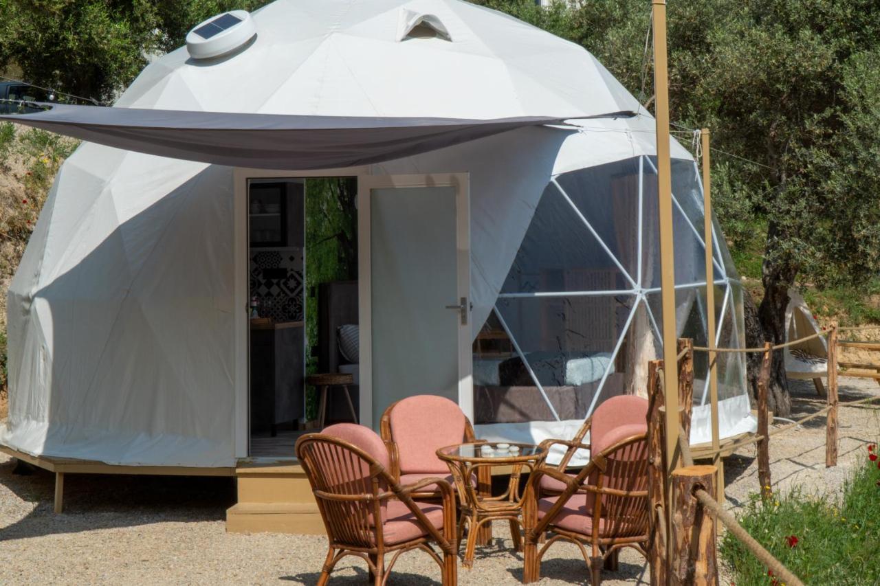 Luxury Dome Tents Ikaria Ap'Esso2 Raches  Buitenkant foto