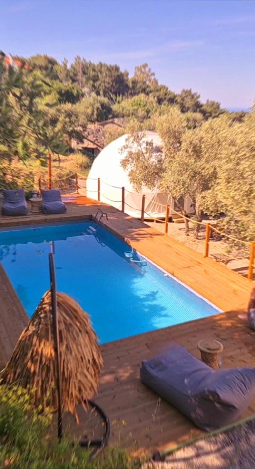 Luxury Dome Tents Ikaria Ap'Esso2 Raches  Buitenkant foto